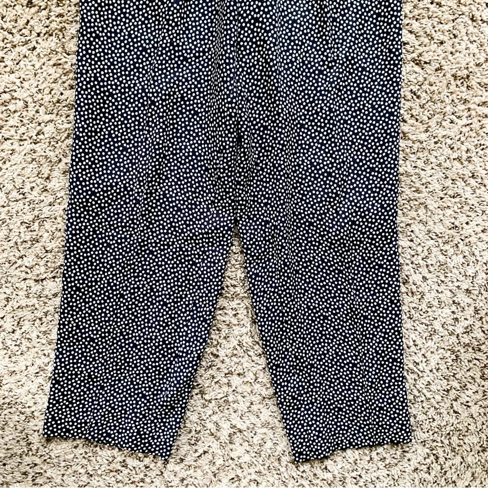 Vintage Giorgio Armani Polka Dot Navy Blue Wode Leg Trouser Pants size small/XS